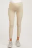 Beige Ribbed Maternity Active Leggings sold by Pinkblush