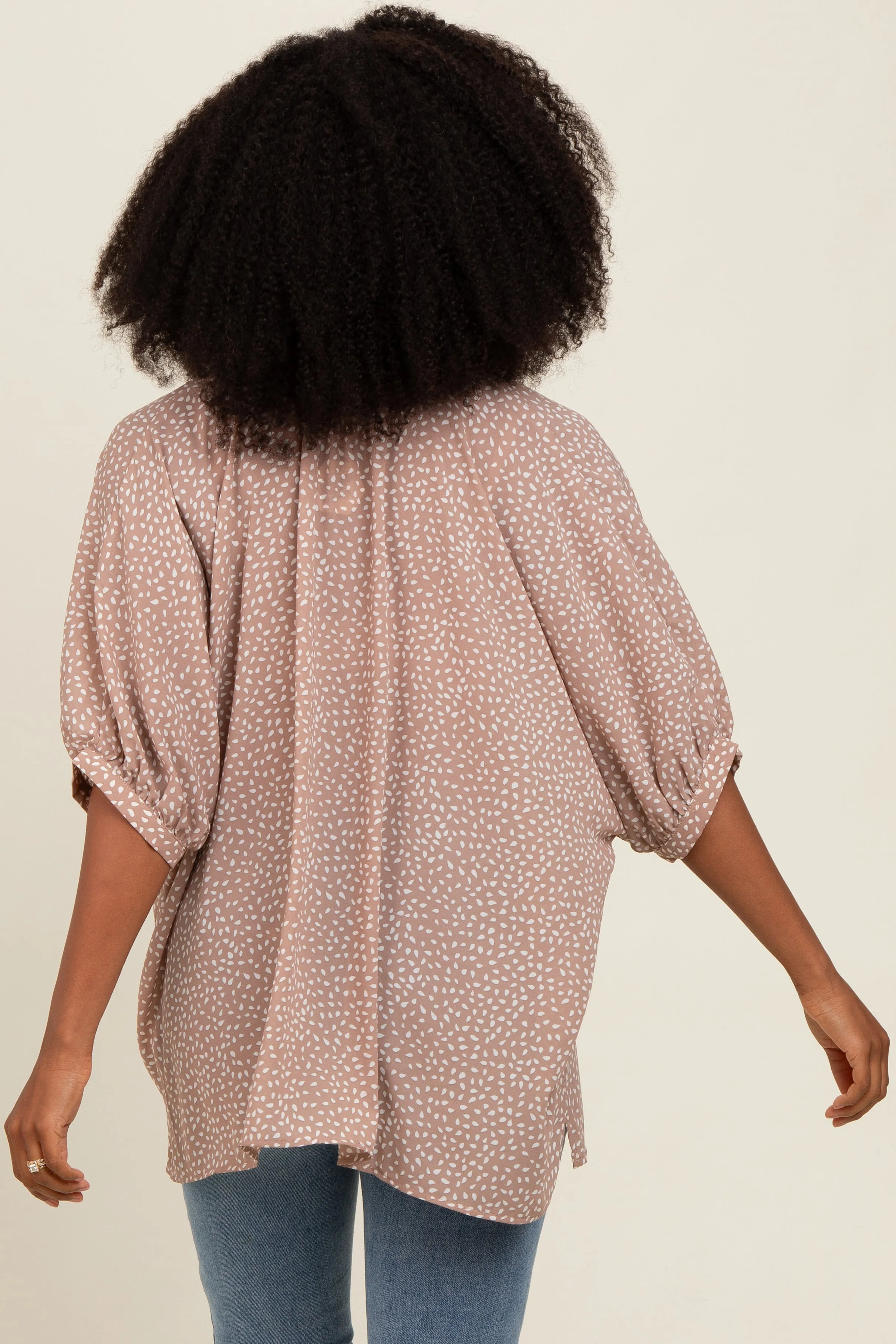 Mocha Printed Dolman Sleeve Blouse sold by Pinkblush product image thumbnail 3