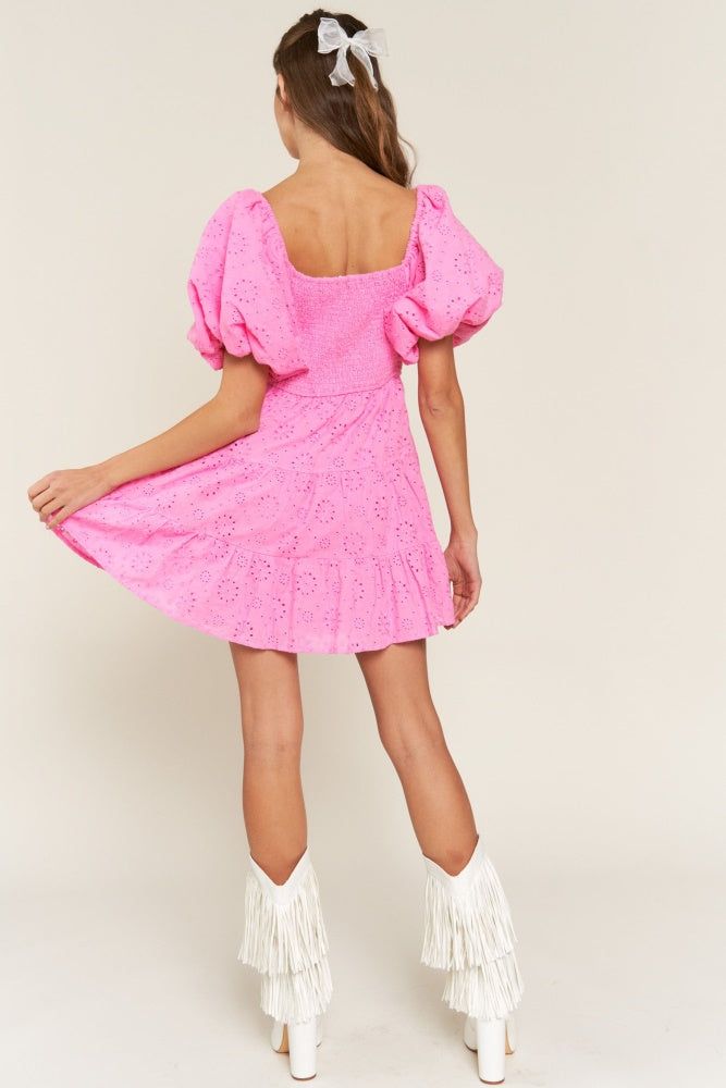 Pink Mini Dress With Square Neck sold by Pinkblush product image thumbnail 3