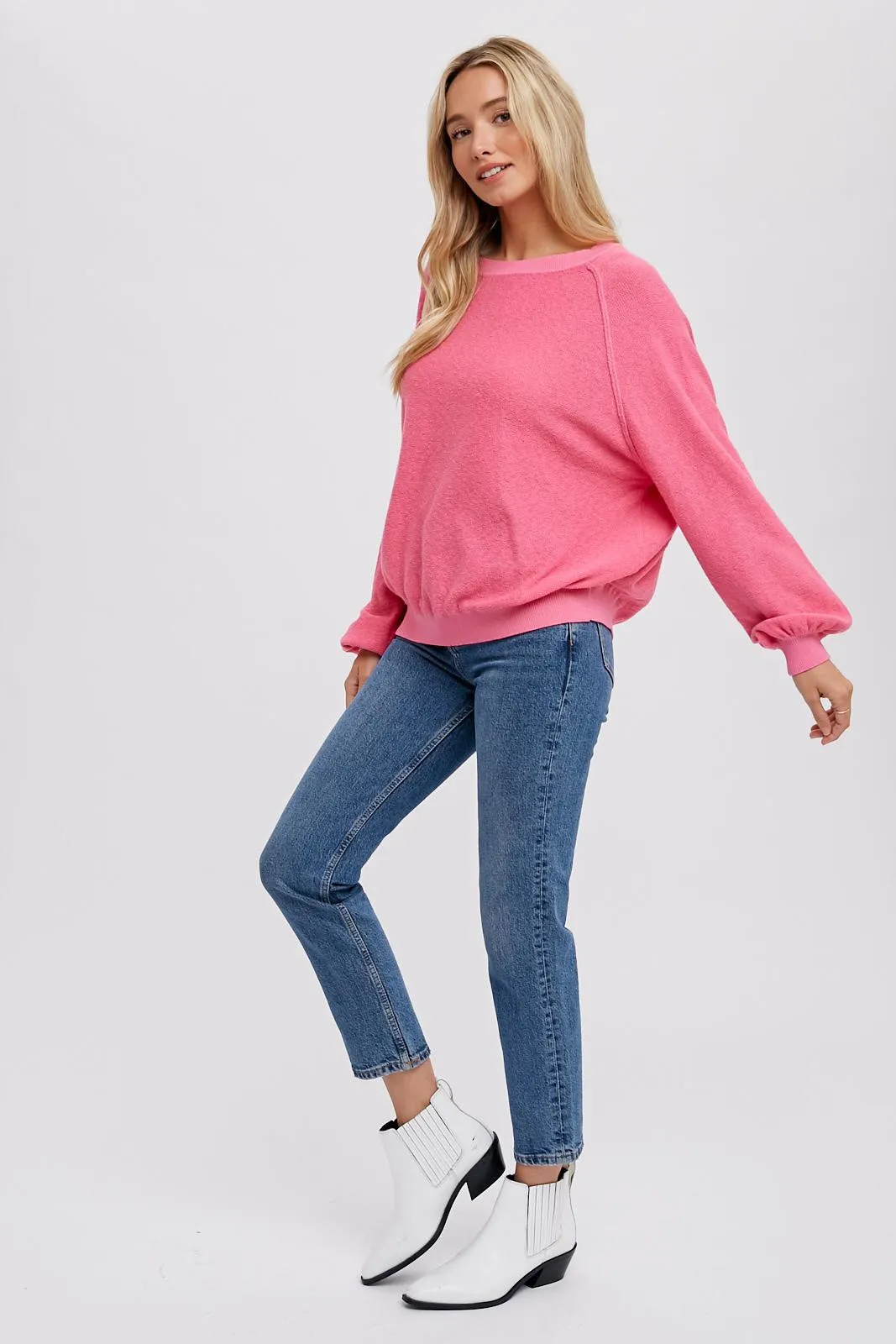 Fuchsia Knit Long Sleeve Top sold by Pinkblush product image thumbnail 3