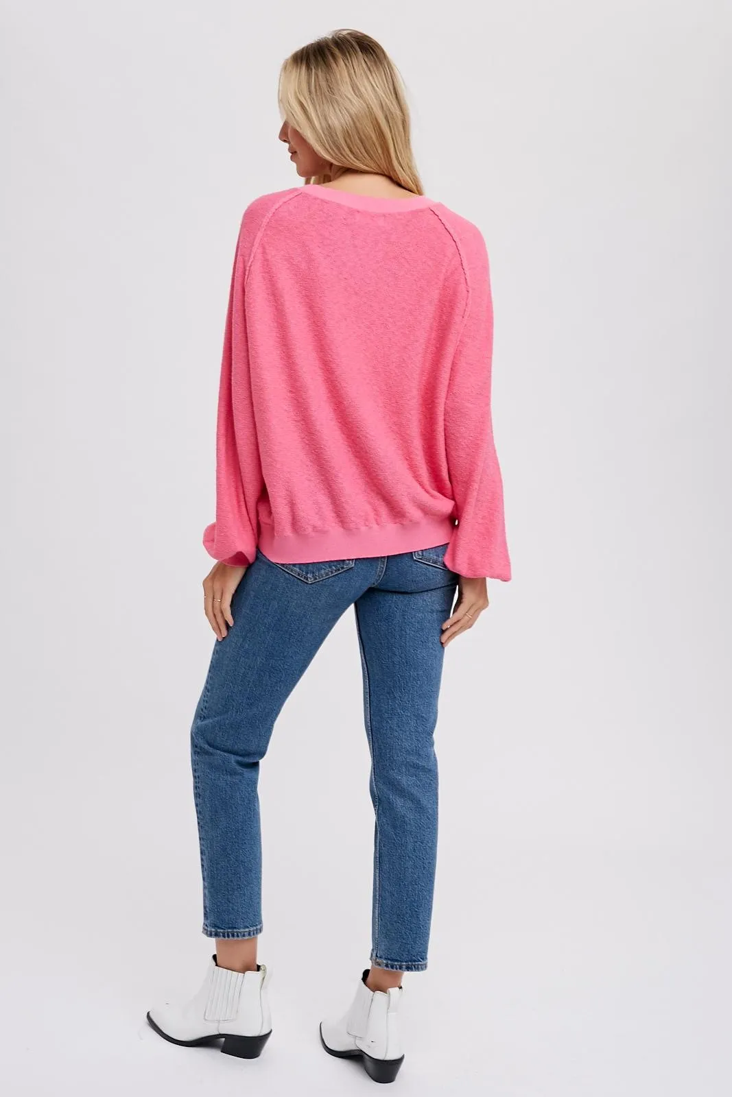 Fuchsia Knit Long Sleeve Top sold by Pinkblush product image thumbnail 4