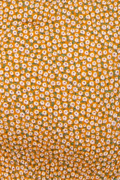 Yellow Ditsy Floral Smocked Long Sleeve Maternity Mini Dress sold by Pinkblush product image thumbnail 4