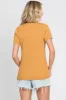 Camel Ribbed Knit Button Top sold by Pinkblush
