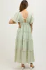 Mint Crochet Lace Tiered Maternity Maxi Dress sold by Pinkblush