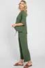 Olive Cropped Pant Set sold by Pinkblush