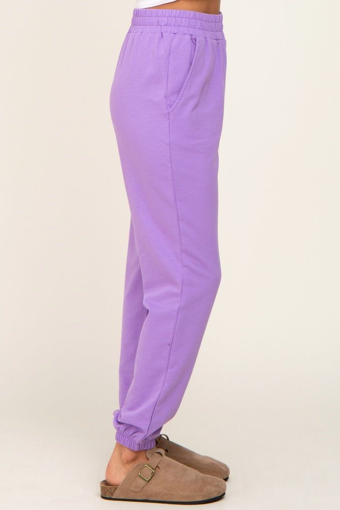 Lavender Basic Pocketed Sweatpants sold by Pinkblush product image thumbnail 3