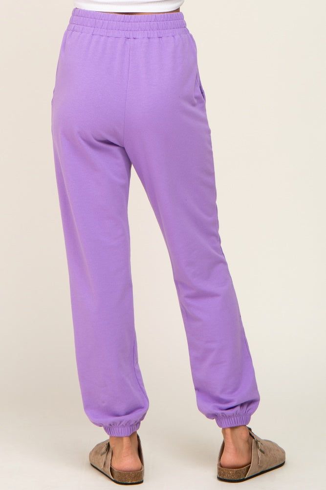 Lavender Basic Pocketed Sweatpants sold by Pinkblush product image thumbnail 4