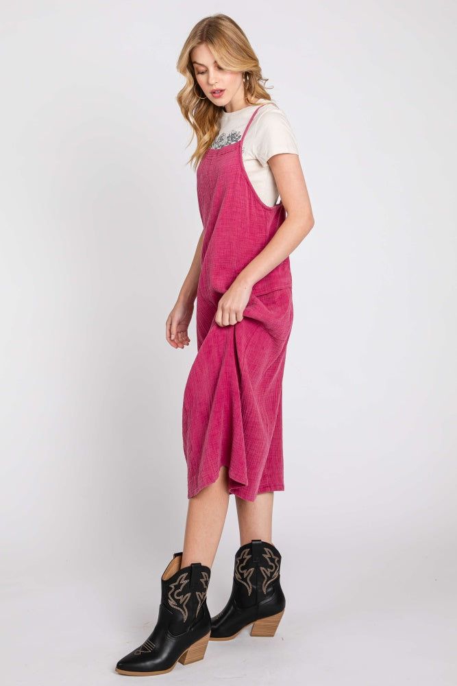 Magenta Washed Jumper Dress sold by Pinkblush product image thumbnail 3