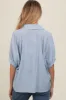 Light Blue V-Neck Short Sleeve Maternity Top sold by Pinkblush
