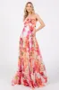 Pink Floral Top Accent Tiered Maternity Maxi Dress sold by Pinkblush