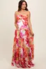 Pink Floral Top Accent Tiered Maternity Maxi Dress sold by Pinkblush
