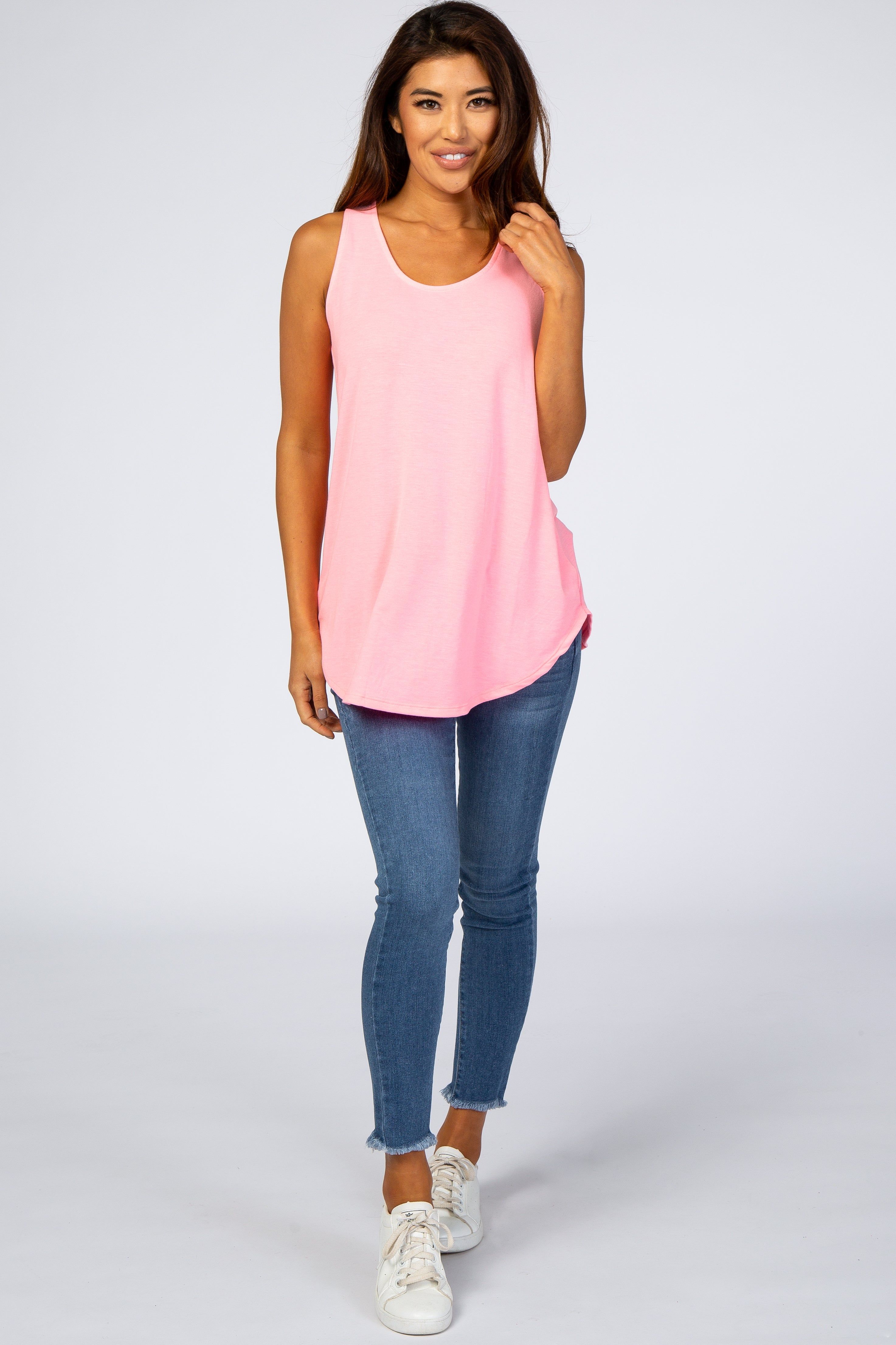 Neon Pink Basic Sleeveless Top sold by Pinkblush product image thumbnail 4