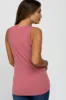 Mauve Ribbed Sleeveless Maternity Top sold by Pinkblush