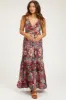 Multicolor Floral Front Twist Maternity Maxi Dress sold by Pinkblush