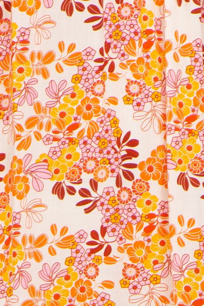 Orange Floral Sleeveless Mini Dress sold by Pinkblush product image thumbnail 4