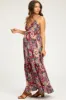 Multicolor Floral Front Twist Maternity Maxi Dress sold by Pinkblush
