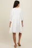 White Floral Eyelet Puff Sleeve Dress sold by Pinkblush