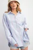 Blue Stripe Button Down Shirt sold by Pinkblush