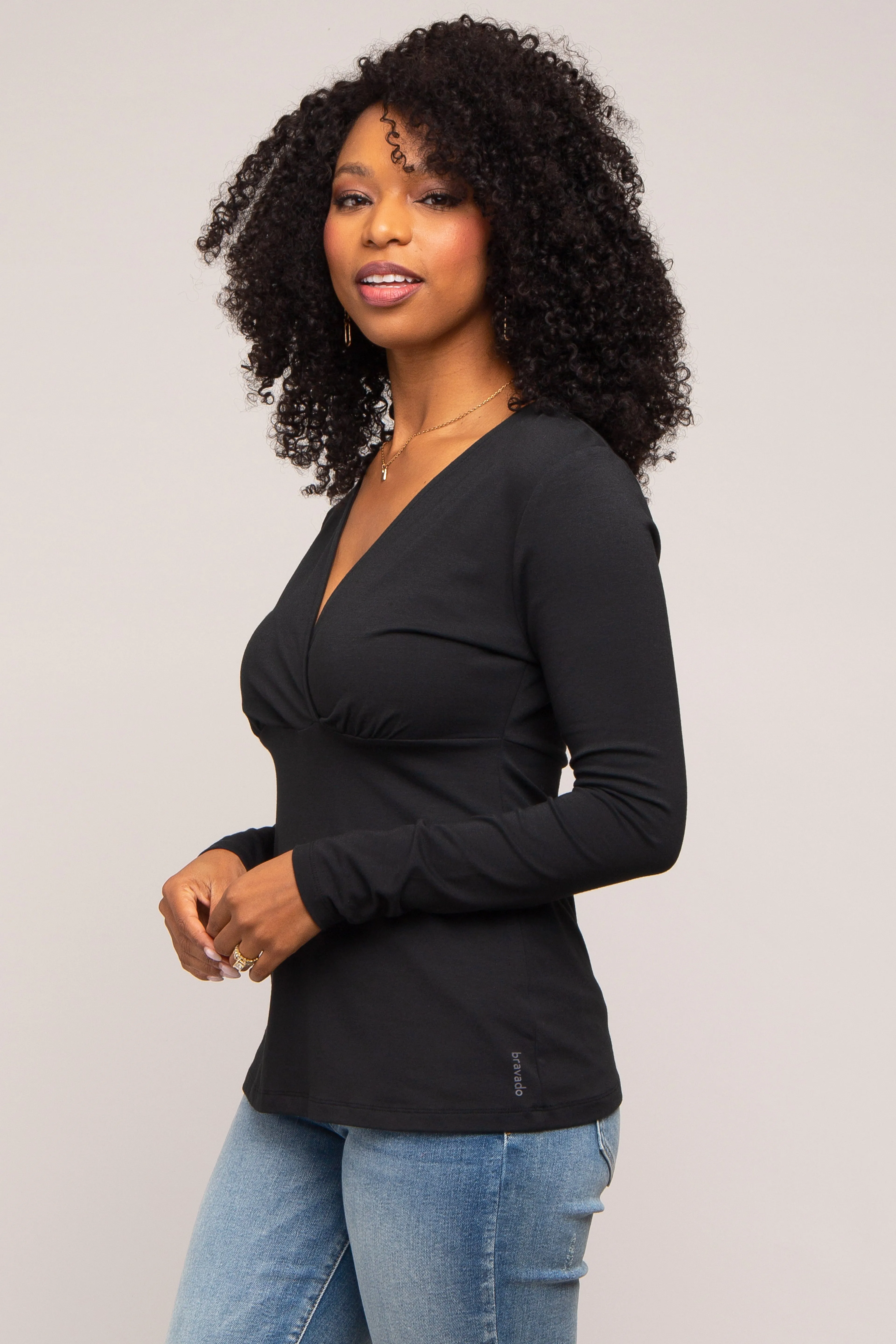 Black Bravado Designs Long Sleeve Nursing Top sold by Pinkblush product image thumbnail 2