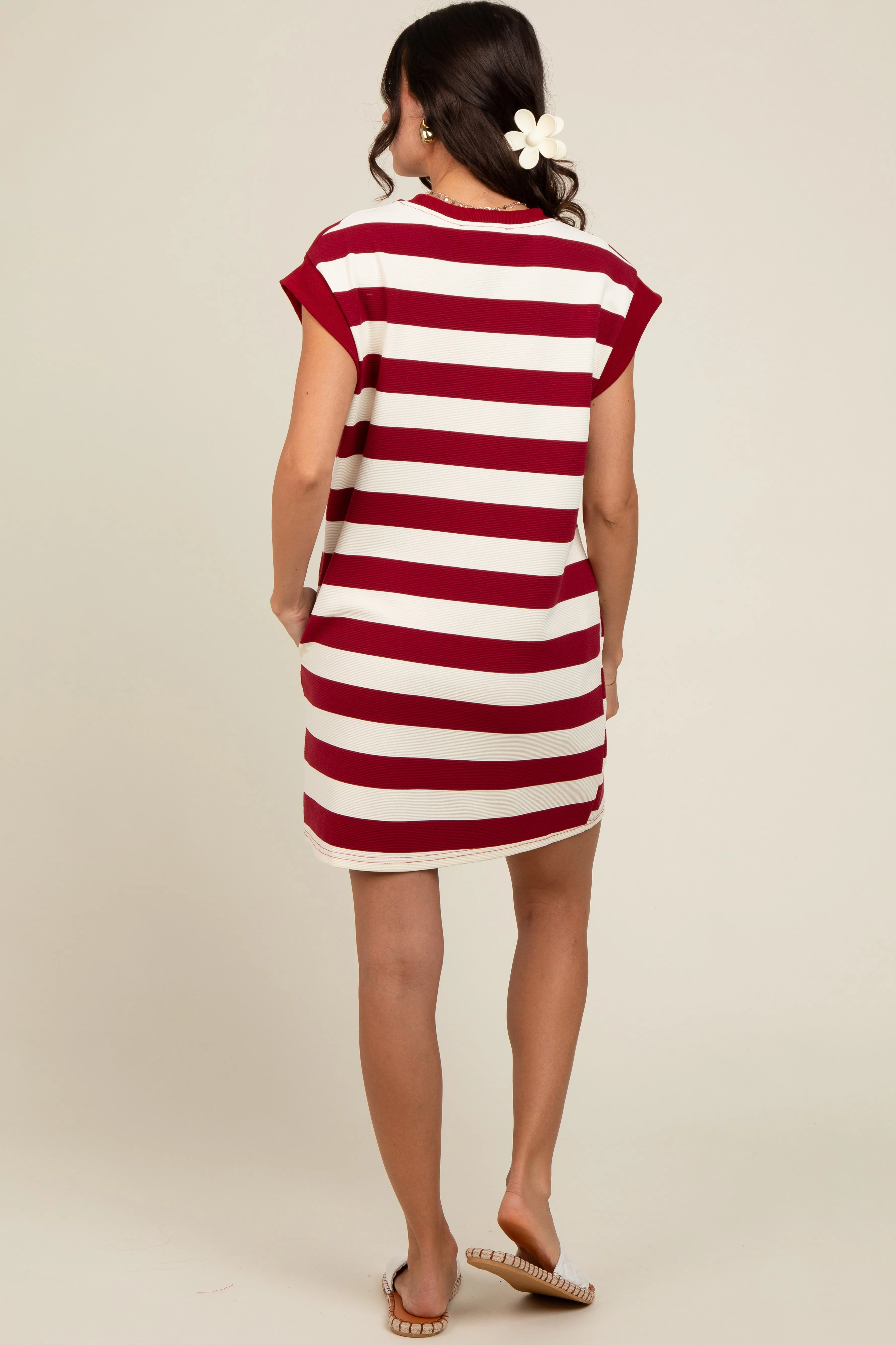 Red Striped Mini Dress sold by Pinkblush product image thumbnail 4