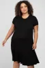 Black Tiered Maternity Plus Dress sold by Pinkblush