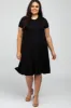 Black Tiered Maternity Plus Dress sold by Pinkblush