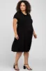 Black Tiered Maternity Plus Dress sold by Pinkblush