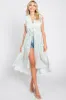 Mint Floral Ruffle Cover-Up sold by Pinkblush
