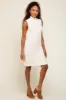 Cream Cable Knit Sleeveless Sweater Dress sold by Pinkblush