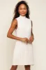 Cream Cable Knit Sleeveless Sweater Dress sold by Pinkblush