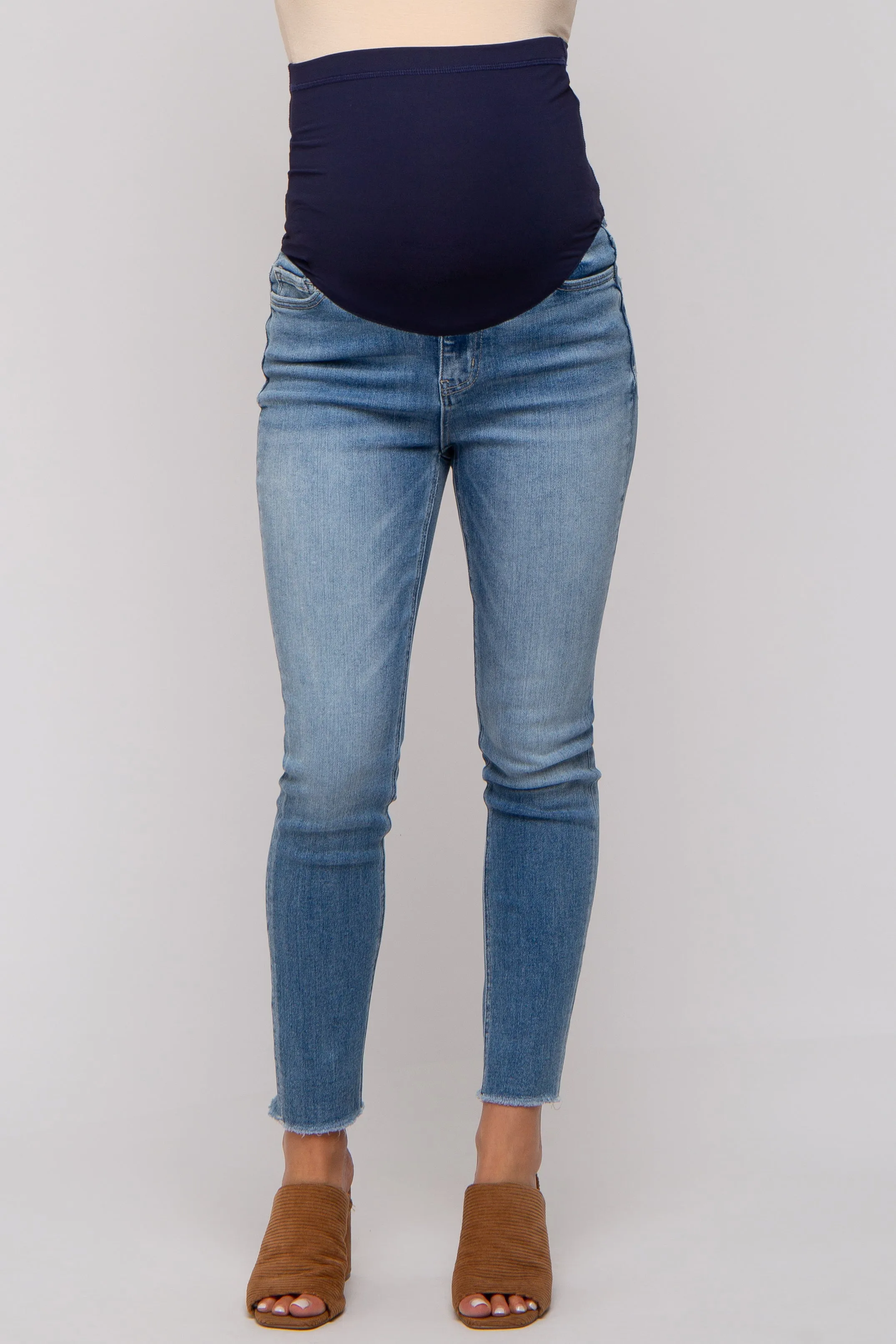 Blue Maternity Skinny Jeans sold by Pinkblush product image thumbnail 2