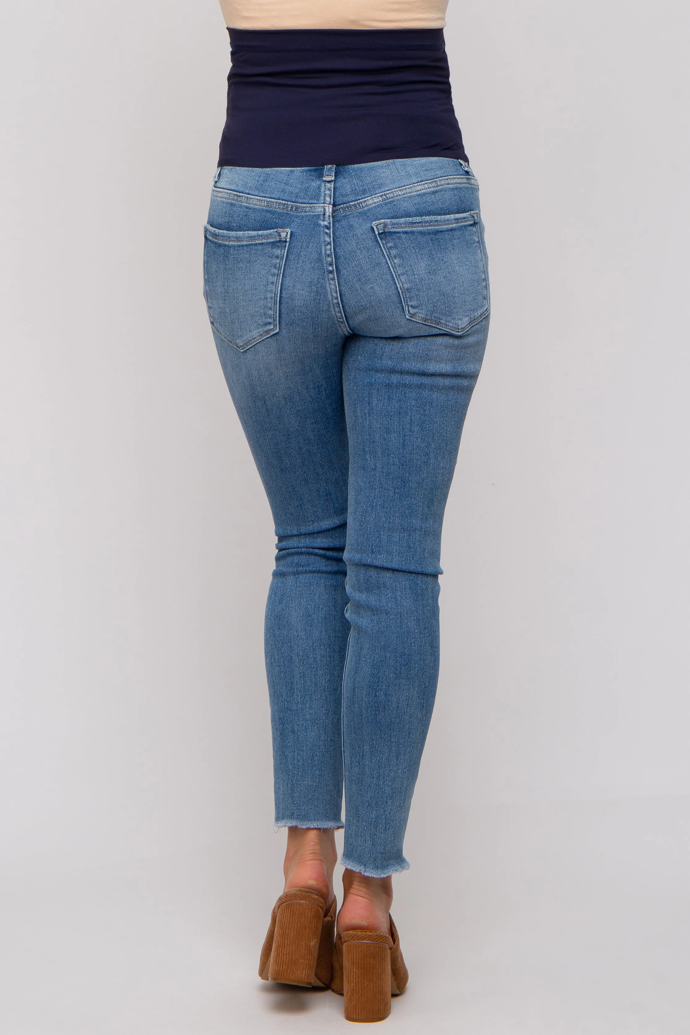 Blue Maternity Skinny Jeans sold by Pinkblush product image thumbnail 4