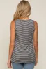 Black Striped Sleeveless Maternity Tank Top sold by Pinkblush