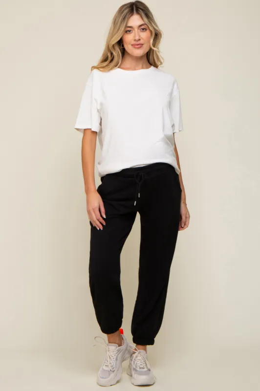 Black Drawstring Maternity Sweatpants sold by Pinkblush