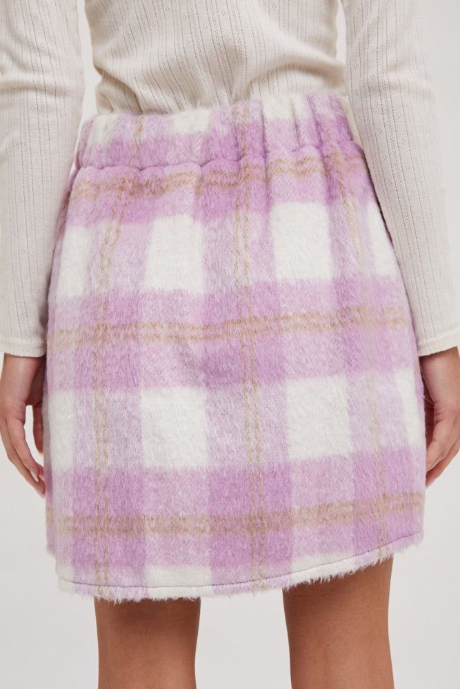 Pink A-Line Plaid Mini Skirt sold by Pinkblush product image thumbnail 4