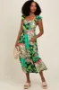 Green Patchwork Print Maternity Midi Dress sold by Pinkblush