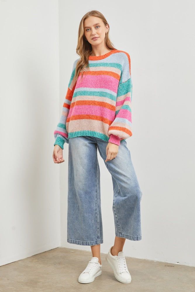Multi-Color Striped Sweater sold by Pinkblush product image thumbnail 2