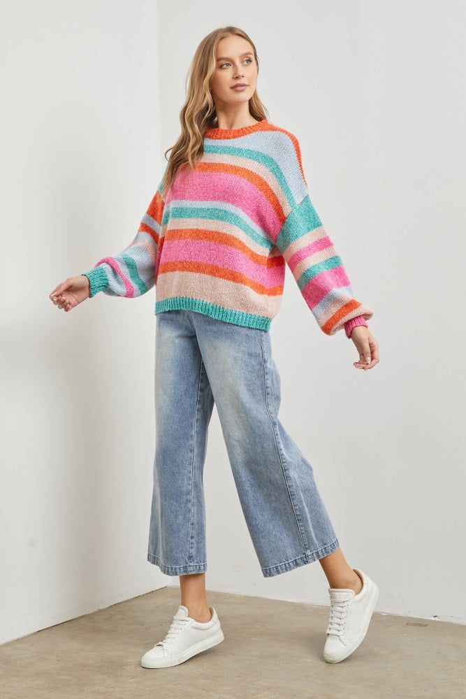Multi-Color Striped Sweater sold by Pinkblush product image thumbnail 3