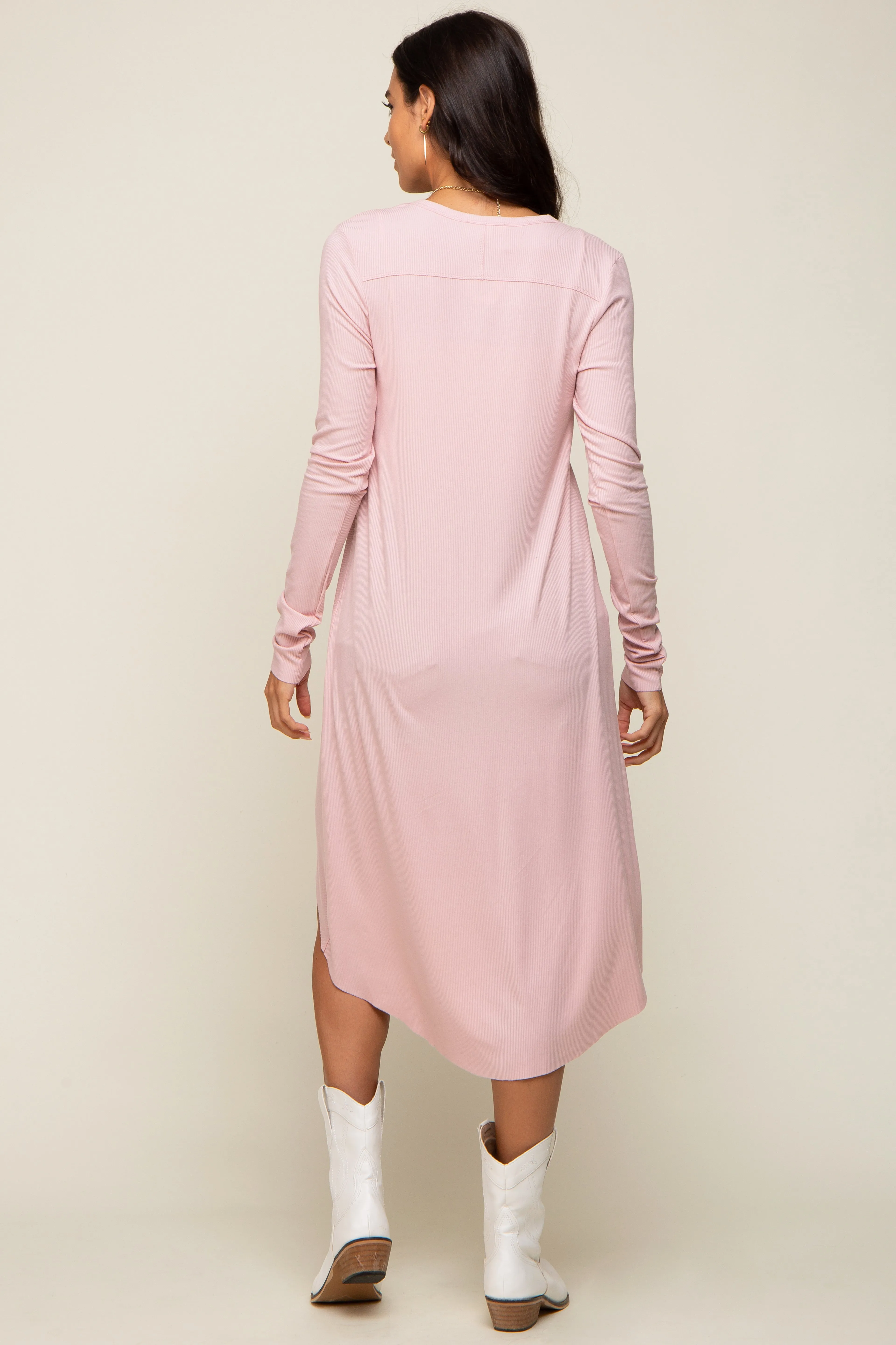 Light Pink Button Front Knit Cardigan sold by Pinkblush product image thumbnail 3