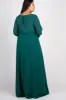 Green Chiffon Long Sleeve Pleated Plus Maxi Dress sold by Pinkblush