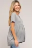 Grey V Neck Maternity Top sold by Pinkblush