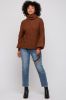 Brown Knit Turtle Neck Sweater sold by Pinkblush