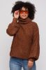 Brown Knit Turtle Neck Sweater sold by Pinkblush