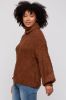 Brown Knit Turtle Neck Sweater sold by Pinkblush