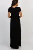 PinkBlush Petite Black Draped Maternity/Nursing Maxi Dress sold by Pinkblush