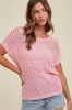 Pink Open Knit Top sold by Pinkblush