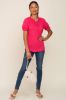 Fuchsia Ruffle Accent Tie Front Blouse sold by Pinkblush