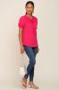 Fuchsia Ruffle Accent Tie Front Blouse sold by Pinkblush