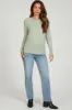 Mint Knit Long Sleeve Maternity Top sold by Pinkblush