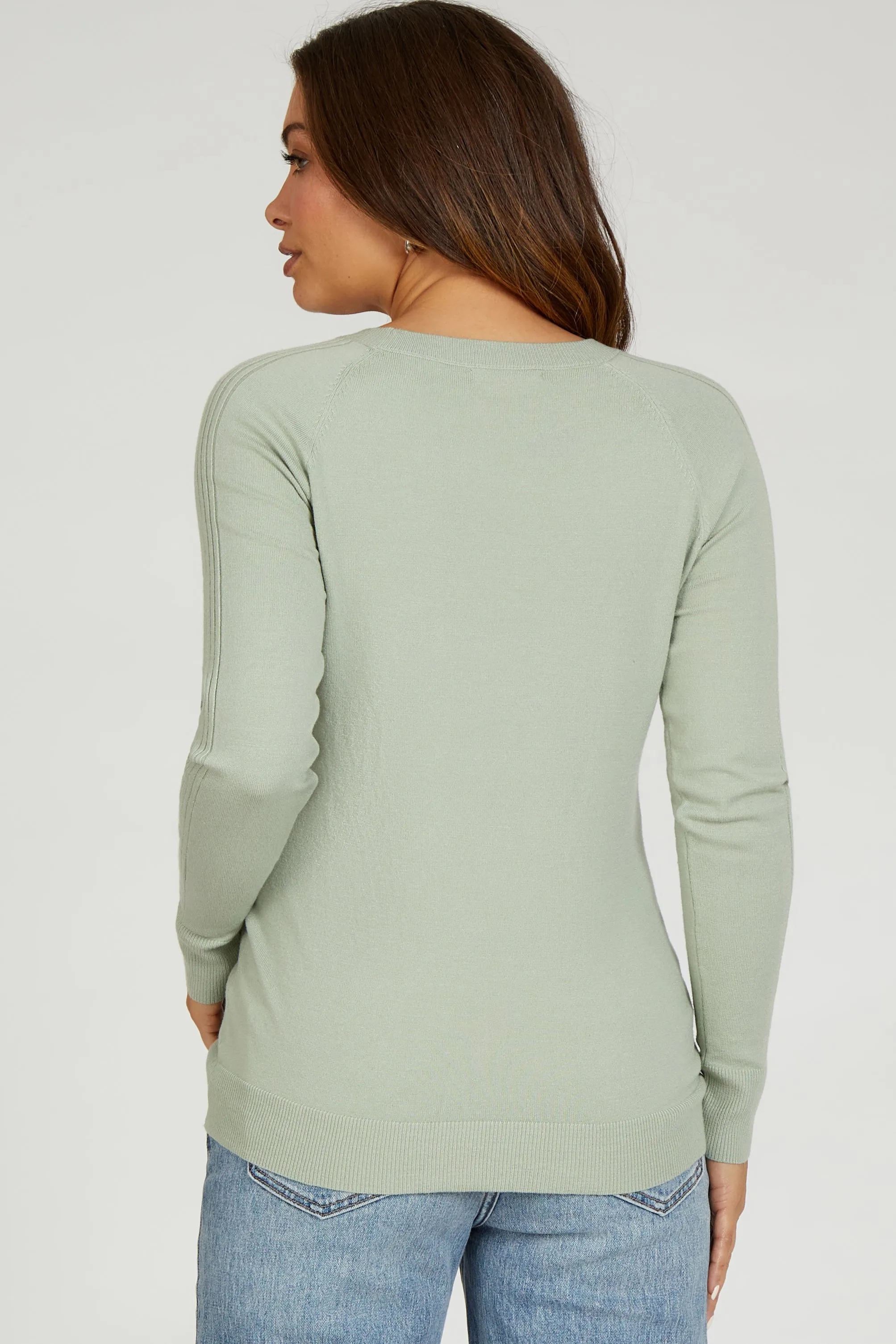 Mint Knit Long Sleeve Maternity Top sold by Pinkblush product image thumbnail 3
